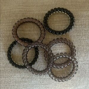 Kitsch🎀6-Spiral Creaseless Phone Cord Hair Ties / Authentic / New Never Used